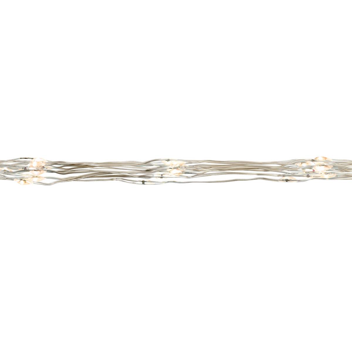 Guirlande lumineuse cascade d'extérieur 1 m 200 LED blanc froid fil cuivre 13 fonctions avec minuteur sur secteur blanc chaud, ATMOSPHERA