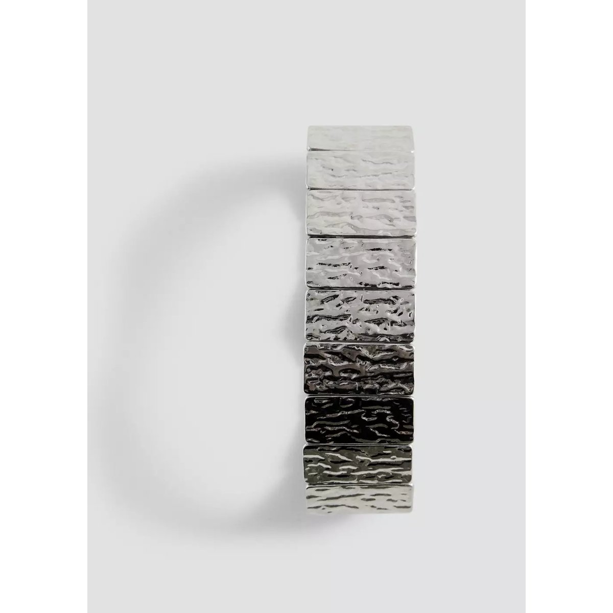Bracelet métallique texture argent, MANGO TEEN