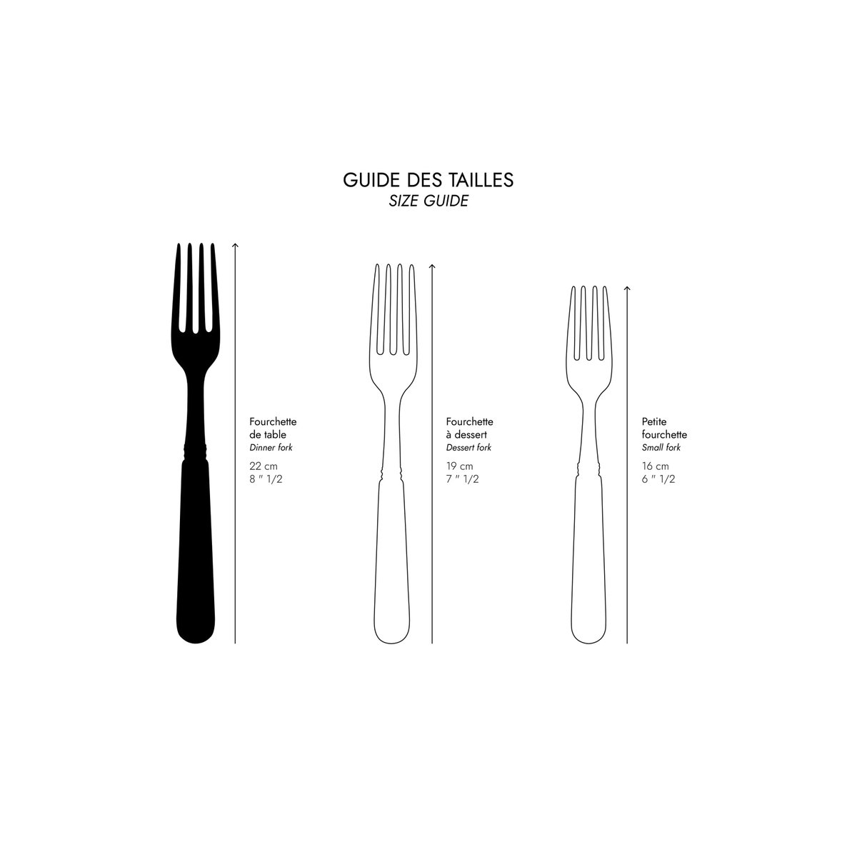 Fourchette de table, Loft inox, SABRE