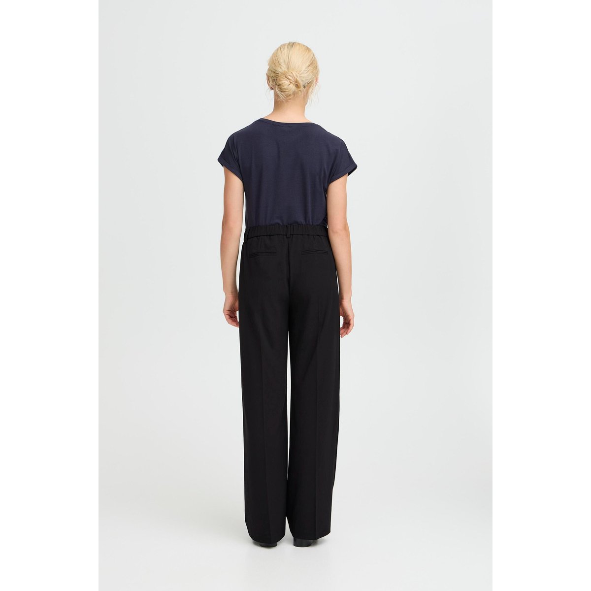 Pantalon feminine coupe droite noir, B.YOUNG