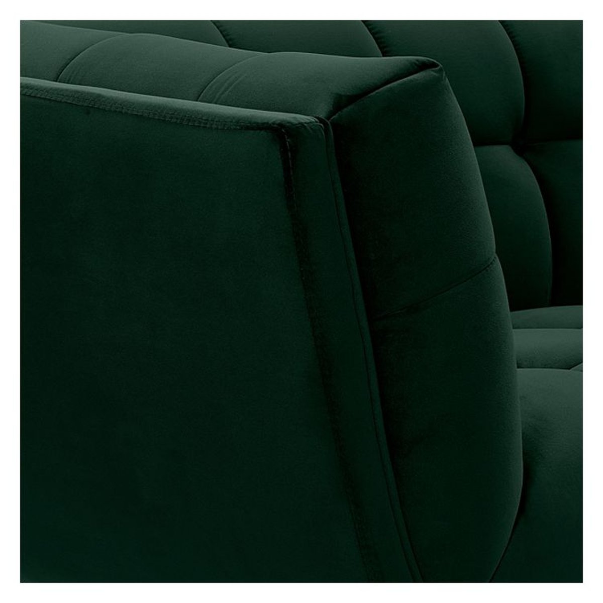 Ensemble canapé et fauteuil en velours 4 places - MONA vert sapin, MAISON PAVANE