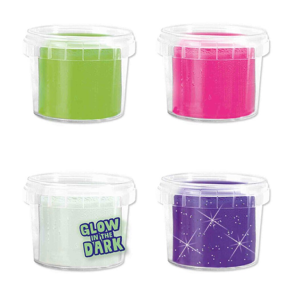 Plasticina Feel Good Glow (4X90G) Dough, SES 90006421, SES