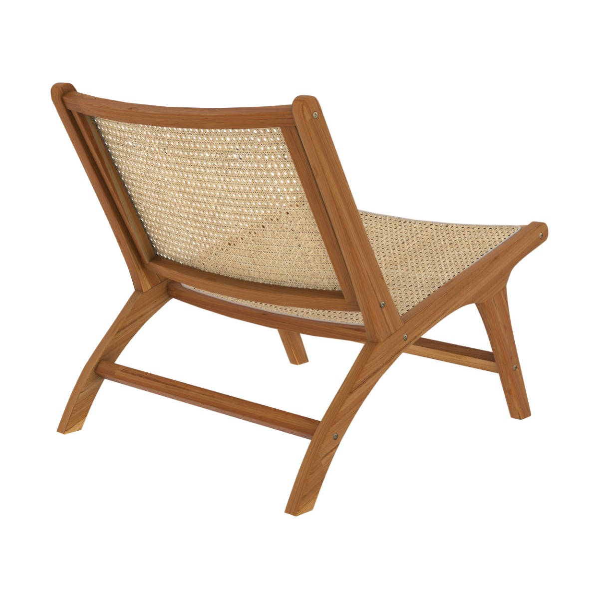 Fauteuil en teck et tressage cannage en rotin - KILKA naturel, MAISON PAVANE