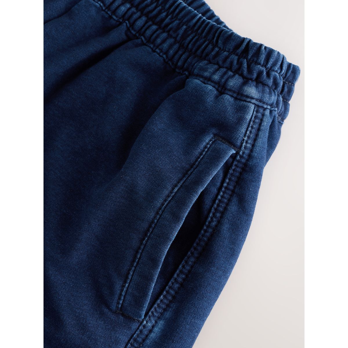 Pantalon bouffant en jersey denim bleu foncé, NEXT