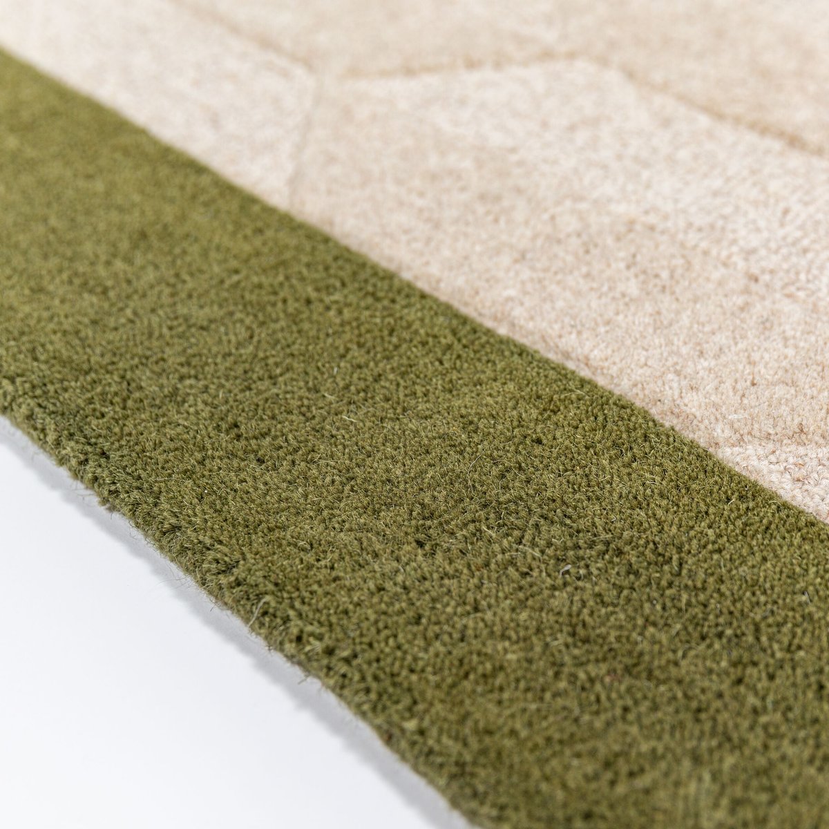 Tapis en laine à bordure APEX vert, FLAIR RUGS