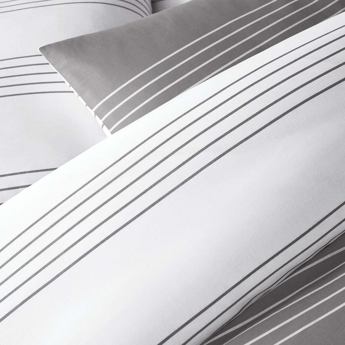 Horizon Cotton Duvet Cover grey, LA REDOUTE INTERIEURS