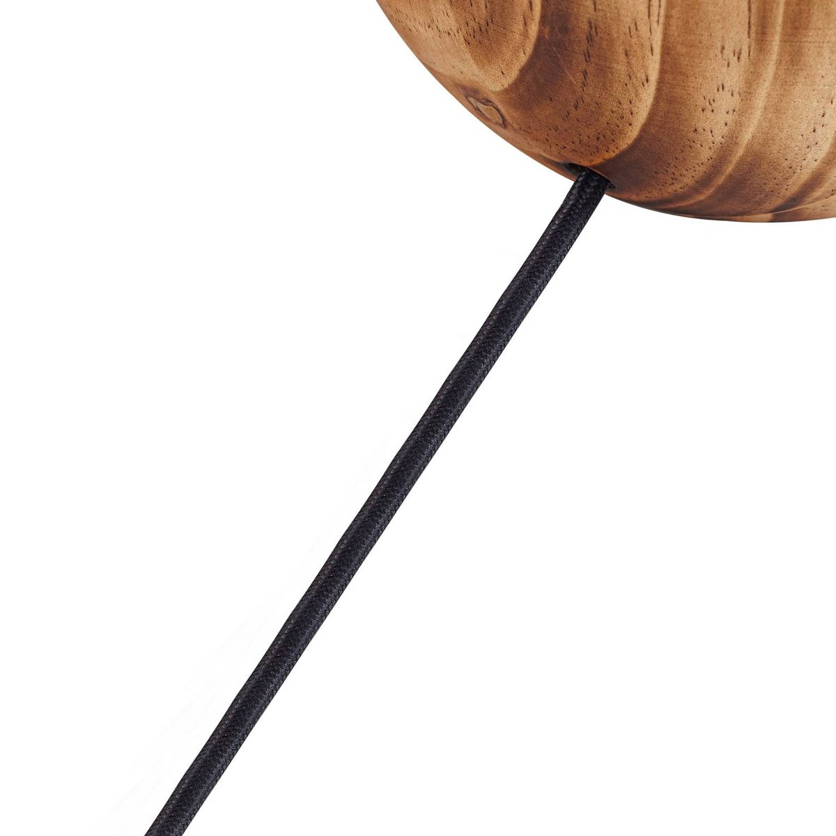 Lampe à poser en bois scandinave, Mayumi bois clair, gris clair, LINDBY