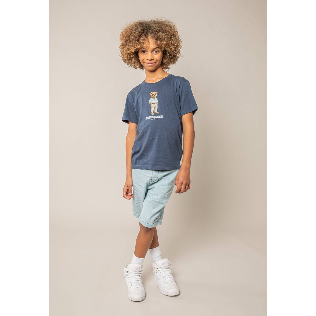 T-shirt garçon en coton RICHBEAR indigo, DEELUXE