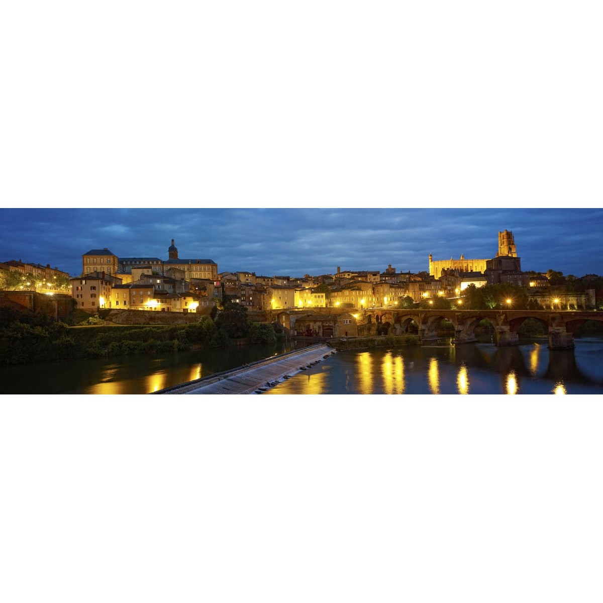 Tableau Mural Albi De Nuit CONTEMPORAIN URBAIN tableaux sur toile-multicolore, CEANOTHE