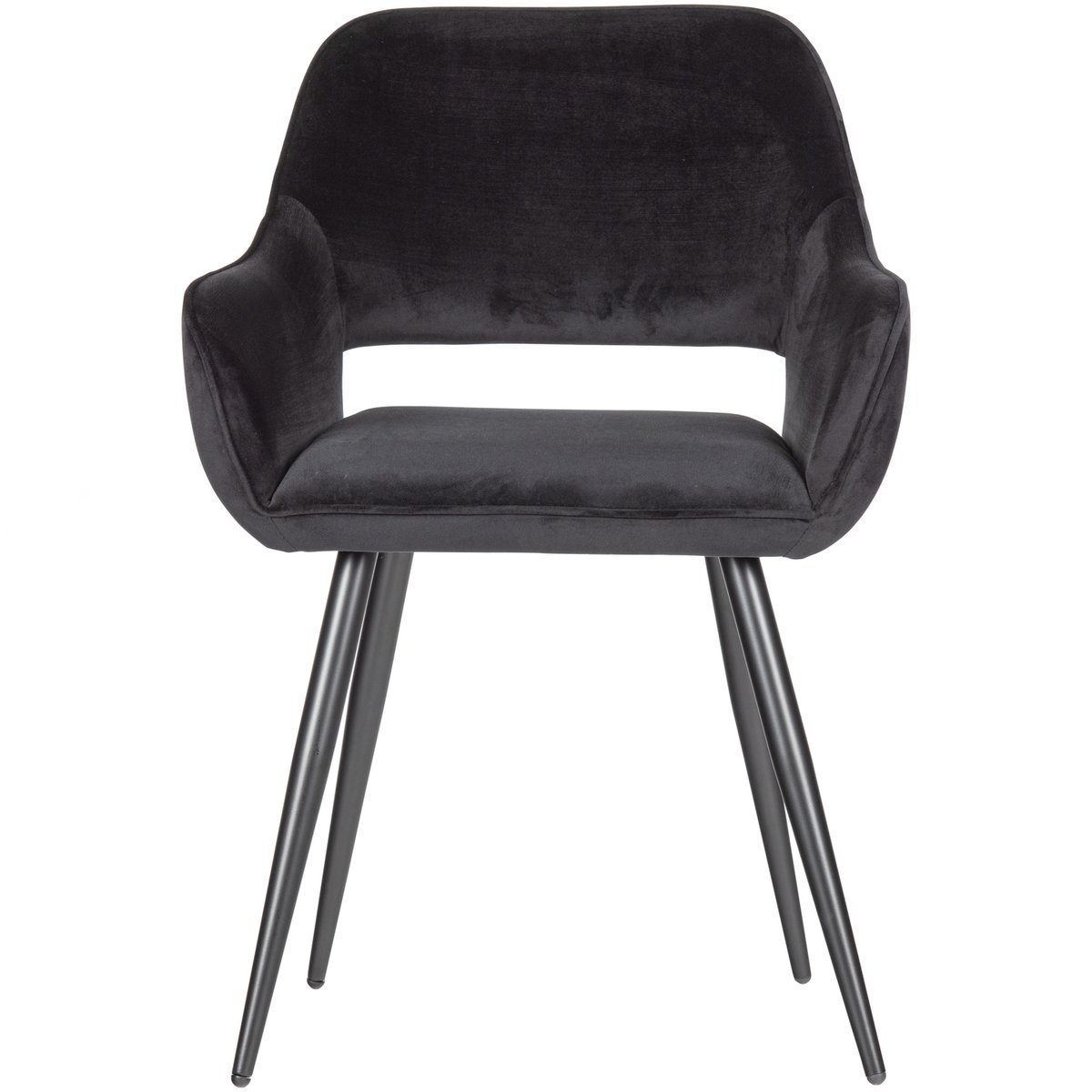 Chaises de table velours JELLE noir, WOOOD
