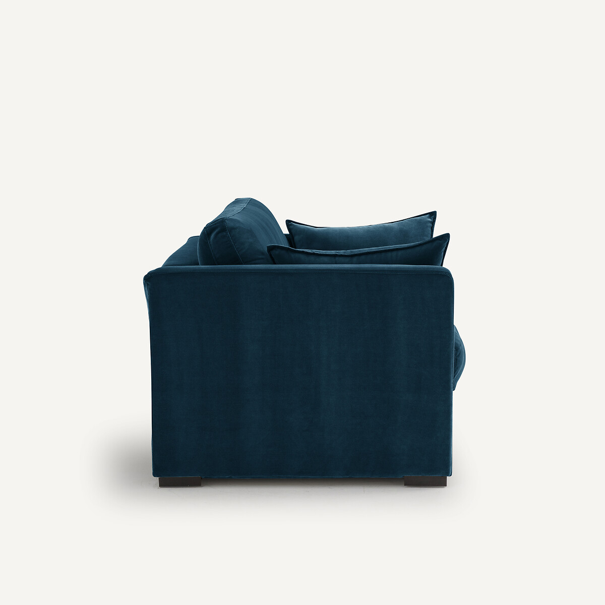 Canapé 2 places, convertible, en velours, NEO KINKAJOU bleu paon, AM.PM