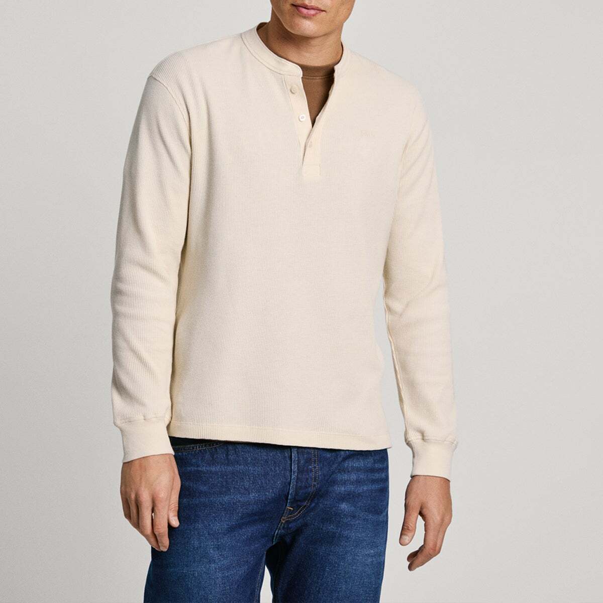 T-Shirt À Manches Longues, Coupe Relax blanc ivoire, PEPE JEANS