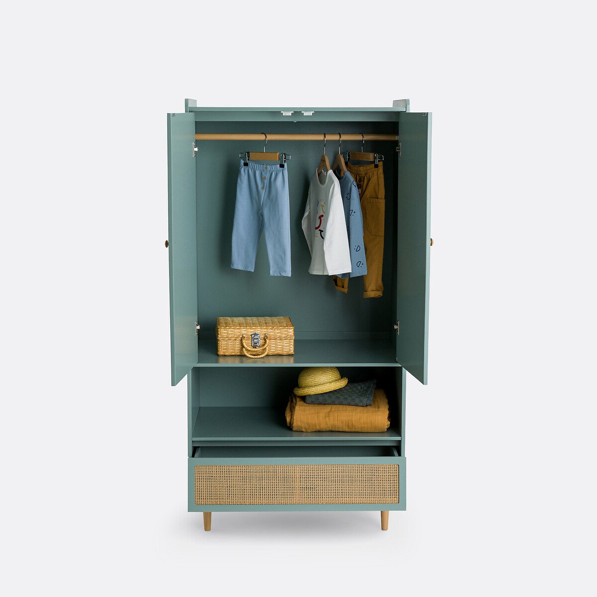 Armoire penderie 2 portes, Kaya vert grisé, LA REDOUTE INTERIEURS