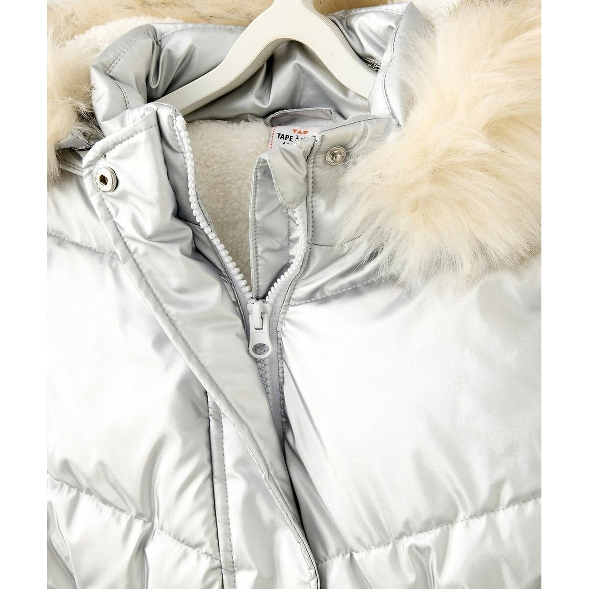 Hooded Padded Jacket silver-coloured, TAPE A L'OEIL