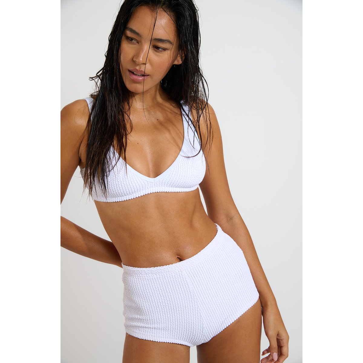 Bas de maillot shorty Naza - POPSAIL blanc, BANANA MOON