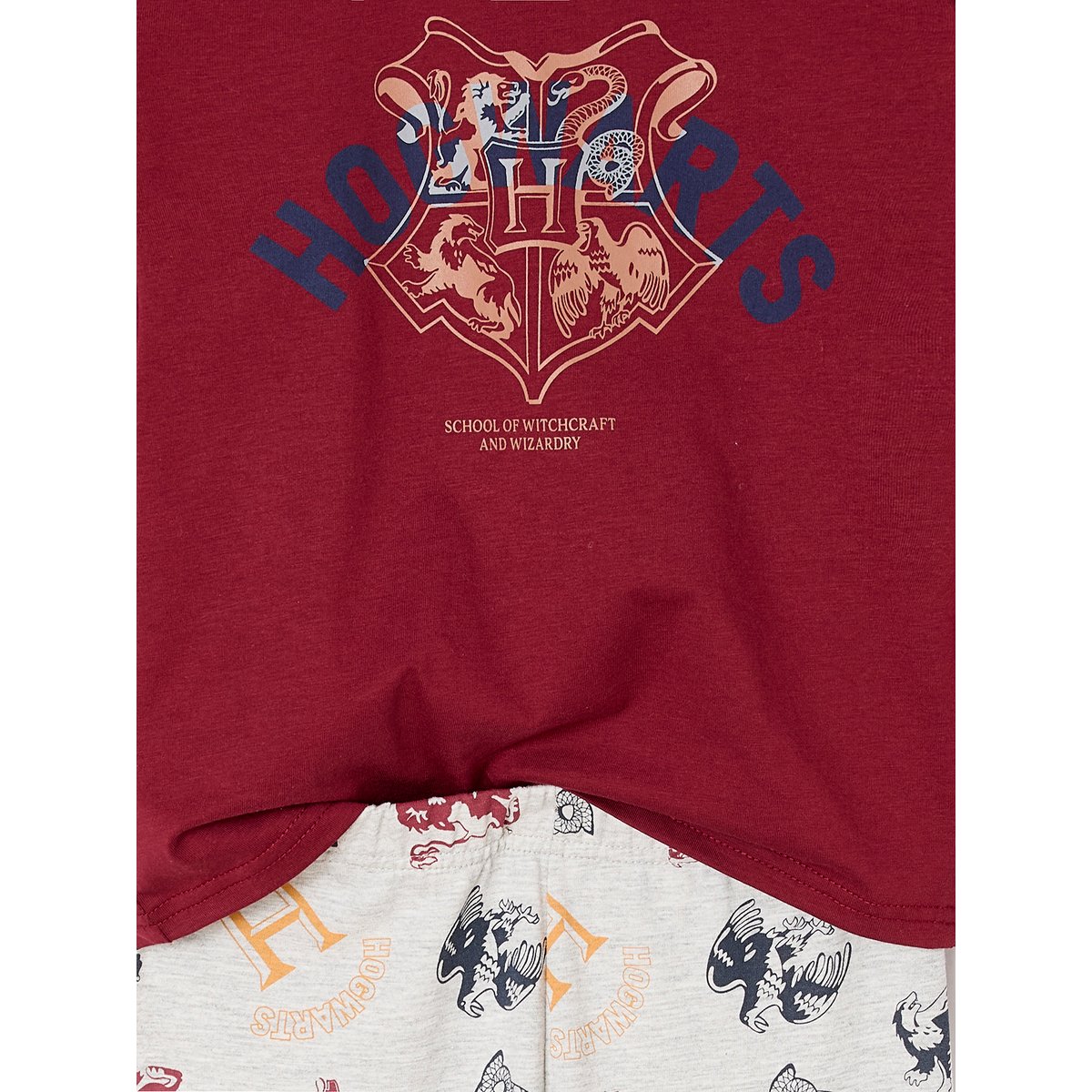 Pyjama Harry Potter bordeaux/gris chiné, VERTBAUDET