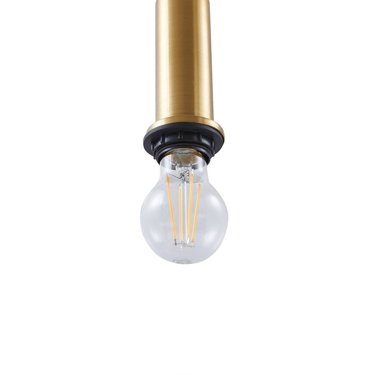 Suspension en verre, Hildur gris fumé, laiton, LINDBY