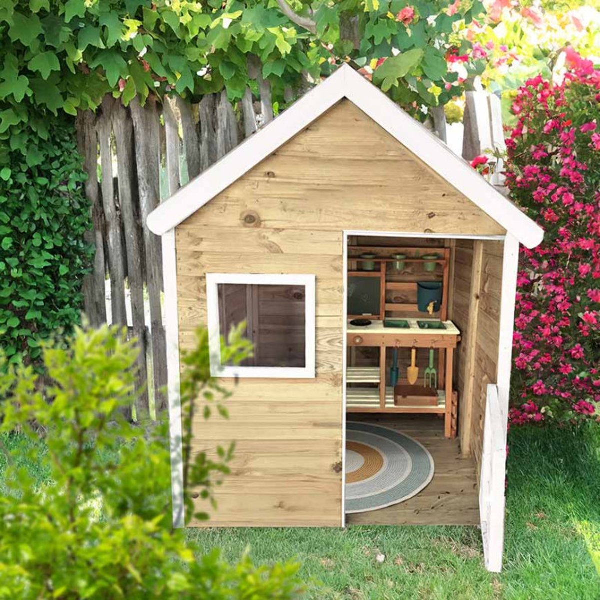 Maisonnette en bois traité pour enfantr MARINA marron, SOULET