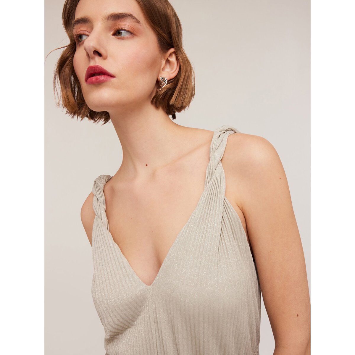 Robe longue plissée gris, MOTIVI