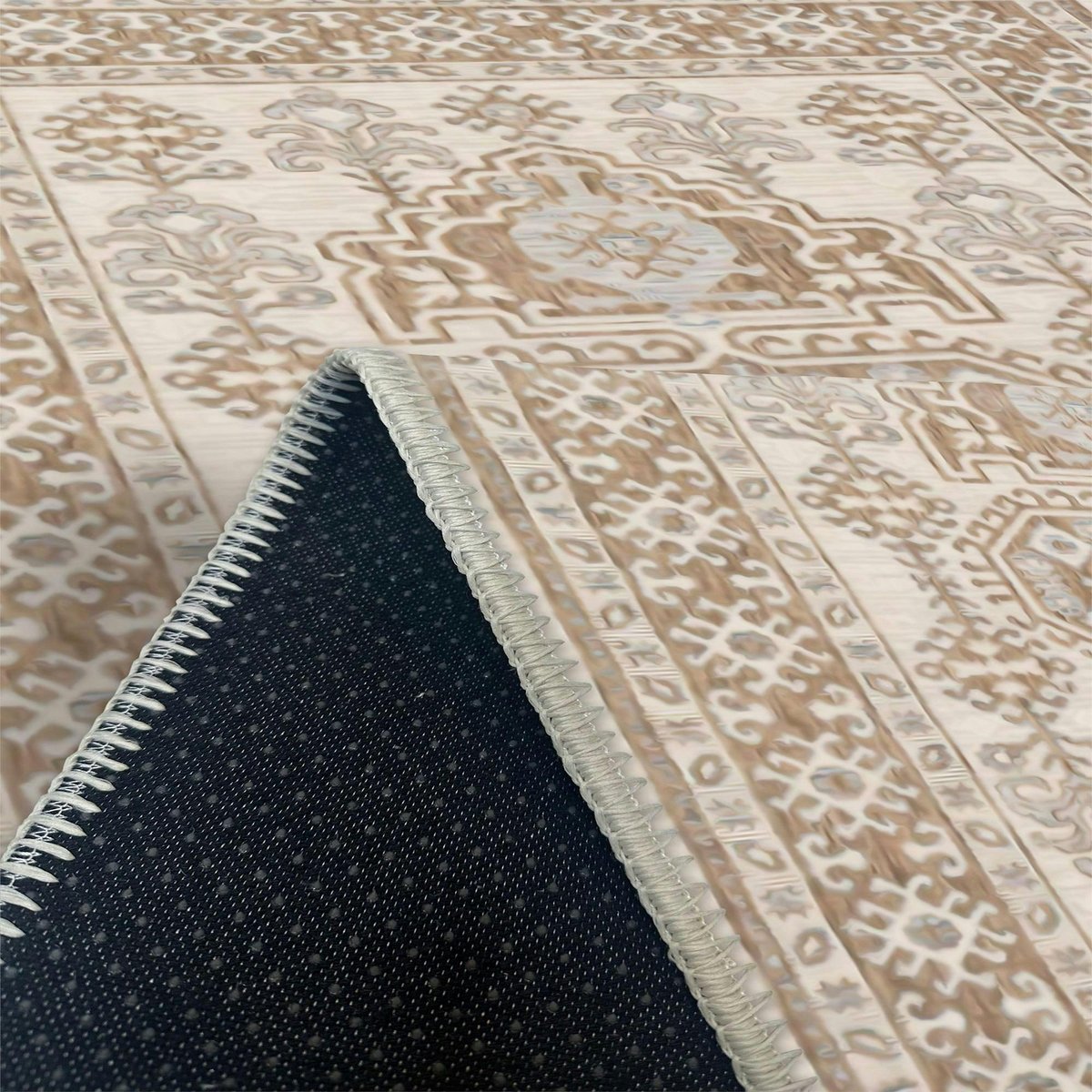 Tapis de salon décor oriental ISTANBUL marron, PIER IMPORT