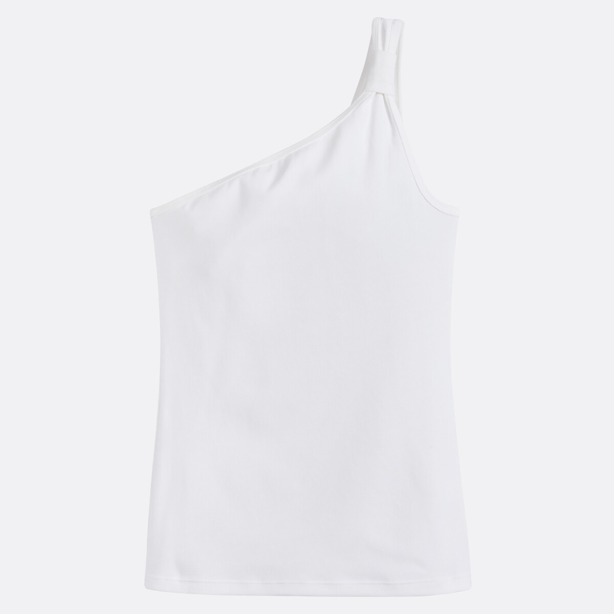 Asymmetric Vest Top with Asymmetric Strap ivory, LA REDOUTE COLLECTIONS