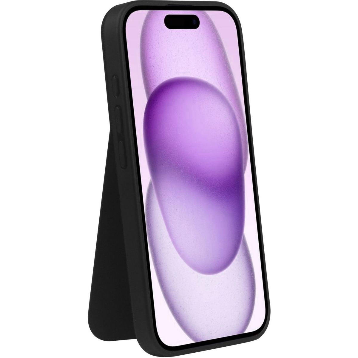 Coque iPhone 16 3 en 1 - Noir couleur unique, ADEQWAT