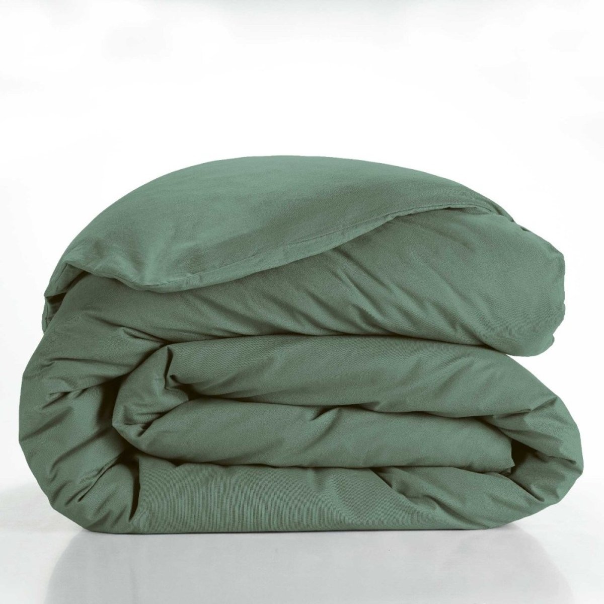 Housse de couette 2 personnes 240x220 100% coton 57fils vert, DECORATIE