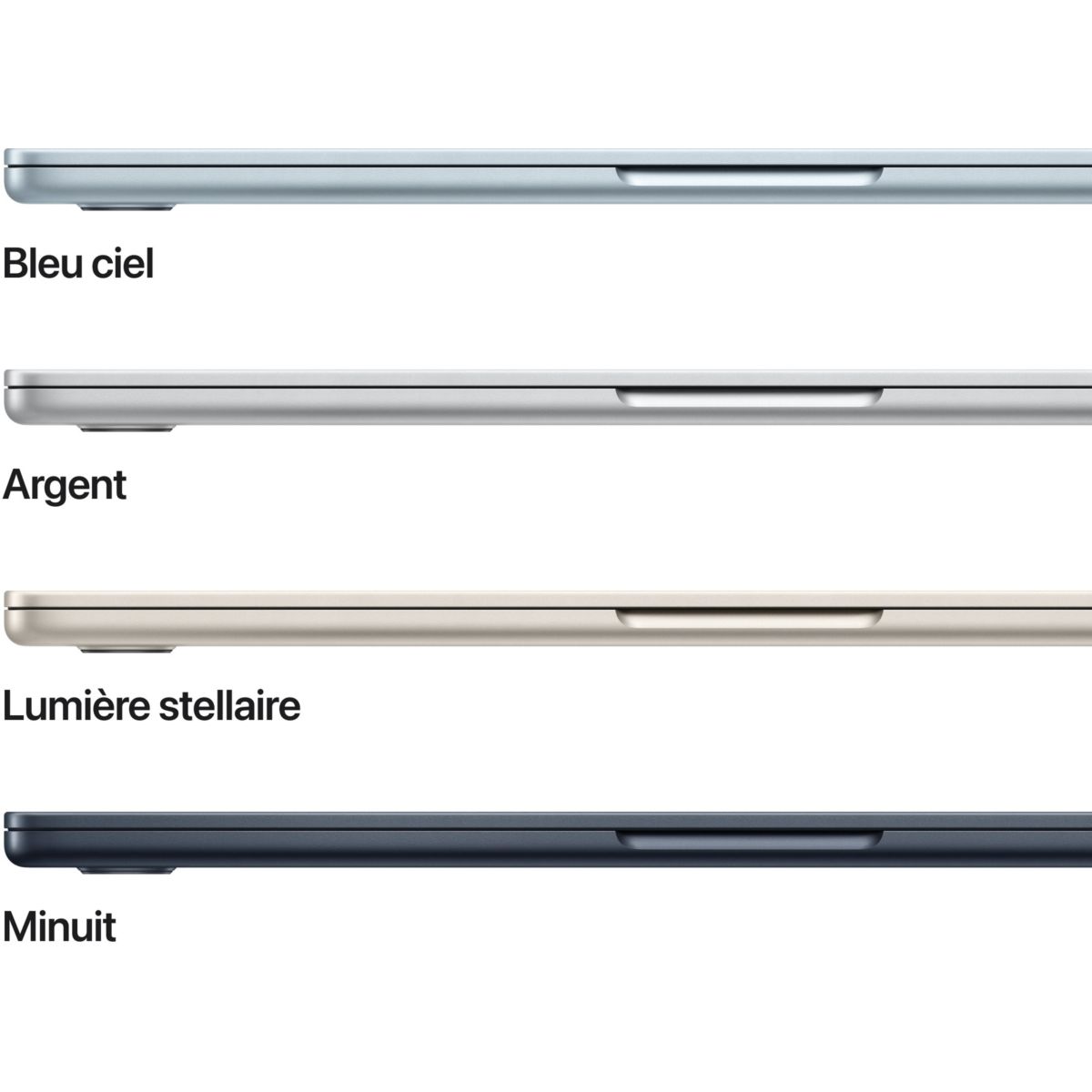 Ordinateur Apple Air 13" Puce M5 CPU 10 / GPU 10 coeurs Mémoire RAM 16Go Stockage 1To SSD Lumière stellaire couleur unique, APPLE