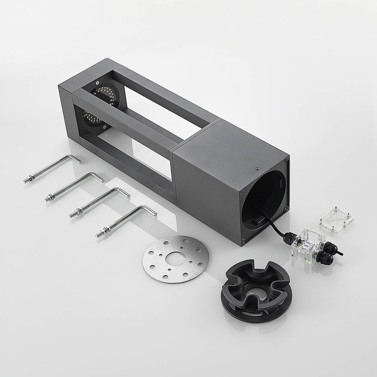 Luminaire extérieur en aluminium moderneLED gris foncé, ARCCHIO