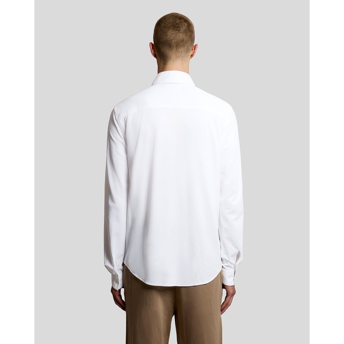 Chemise en coton Oxford Jersey blanc, LYLE & SCOTT