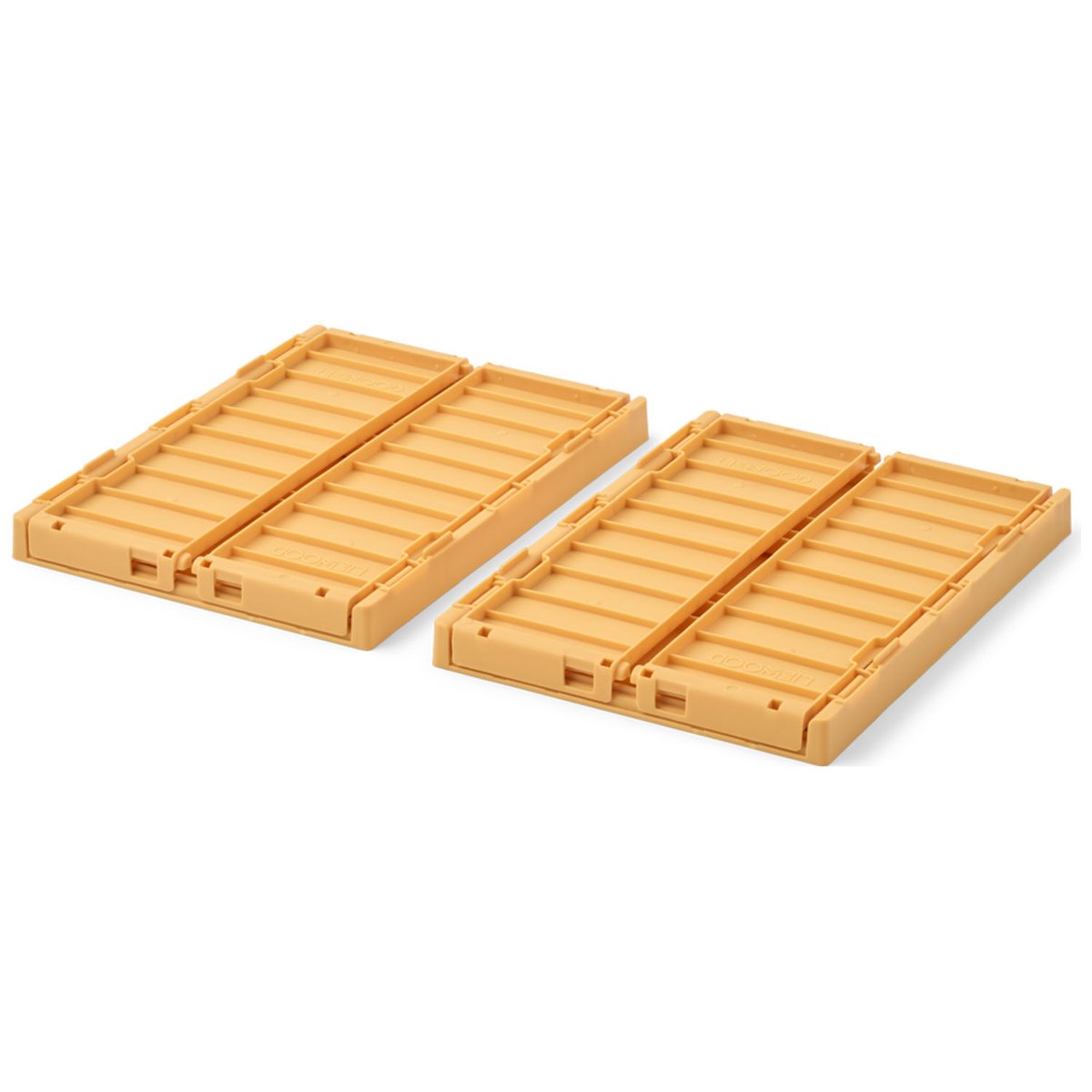 Lot de 2 caisses de rangement Weston S jaune, LIEWOOD