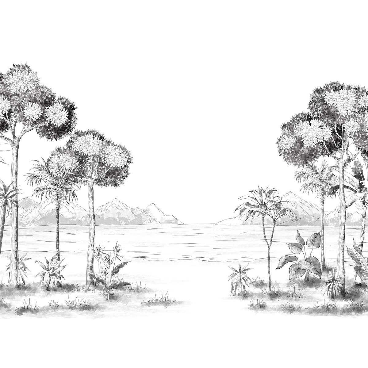 Papier peint rivière des caraîbes intissé, HEXOA