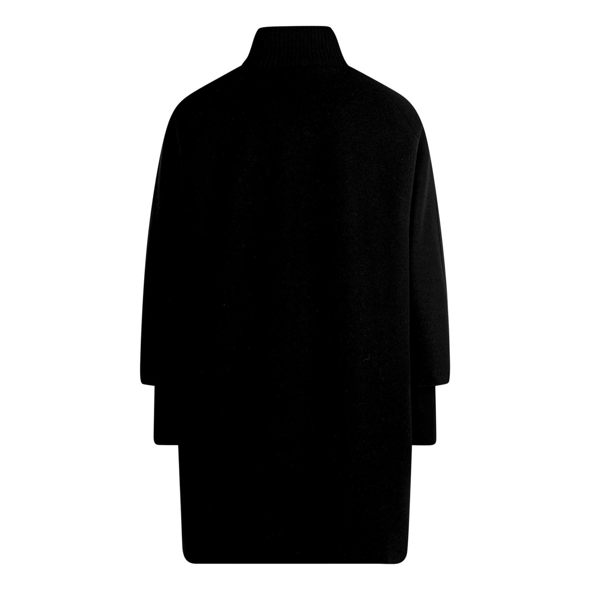 Manteau en laine à détails tricotés noir, BETTY BARCLAY