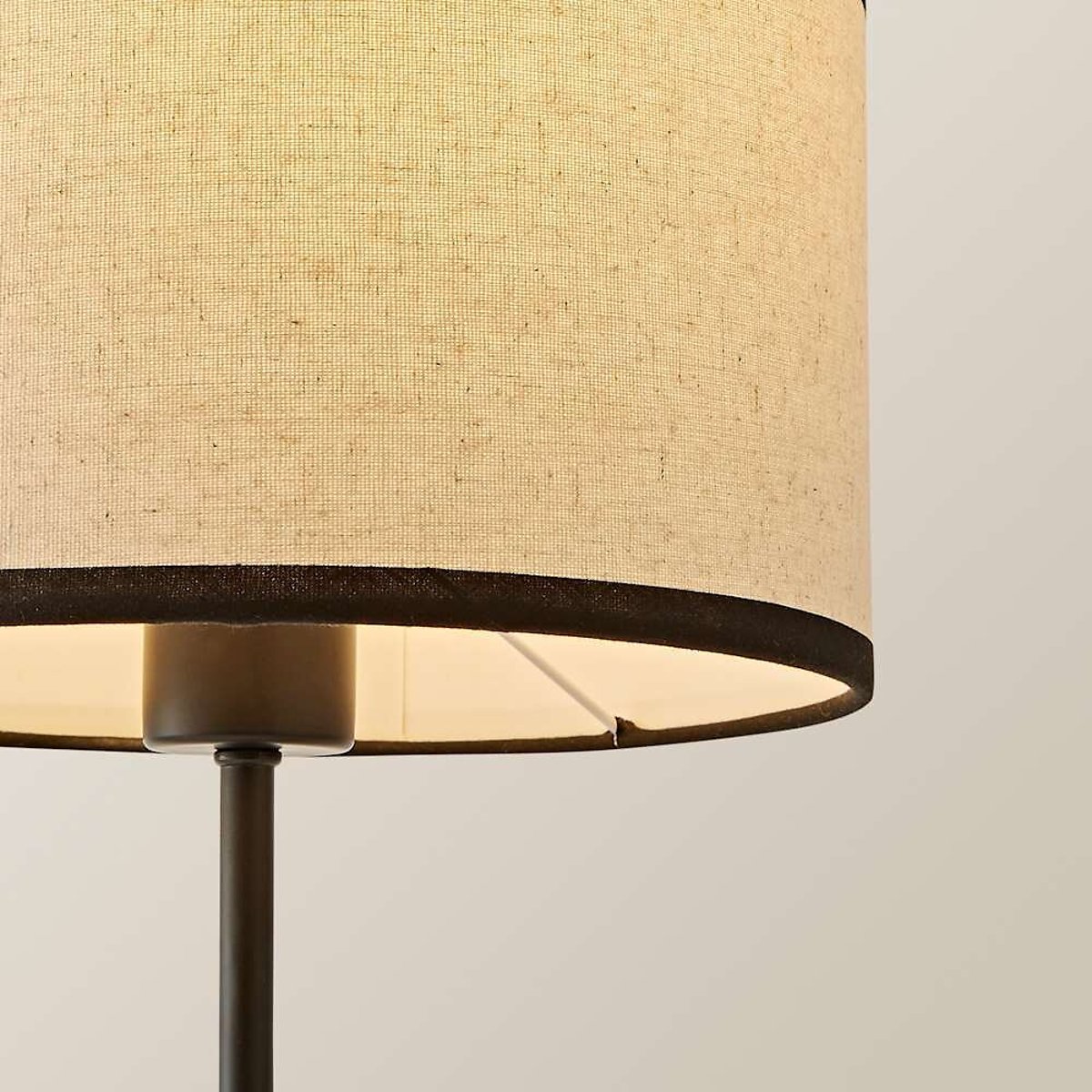 Kory Dome Table Lamp with Linen Shade black, ÉDITÉ