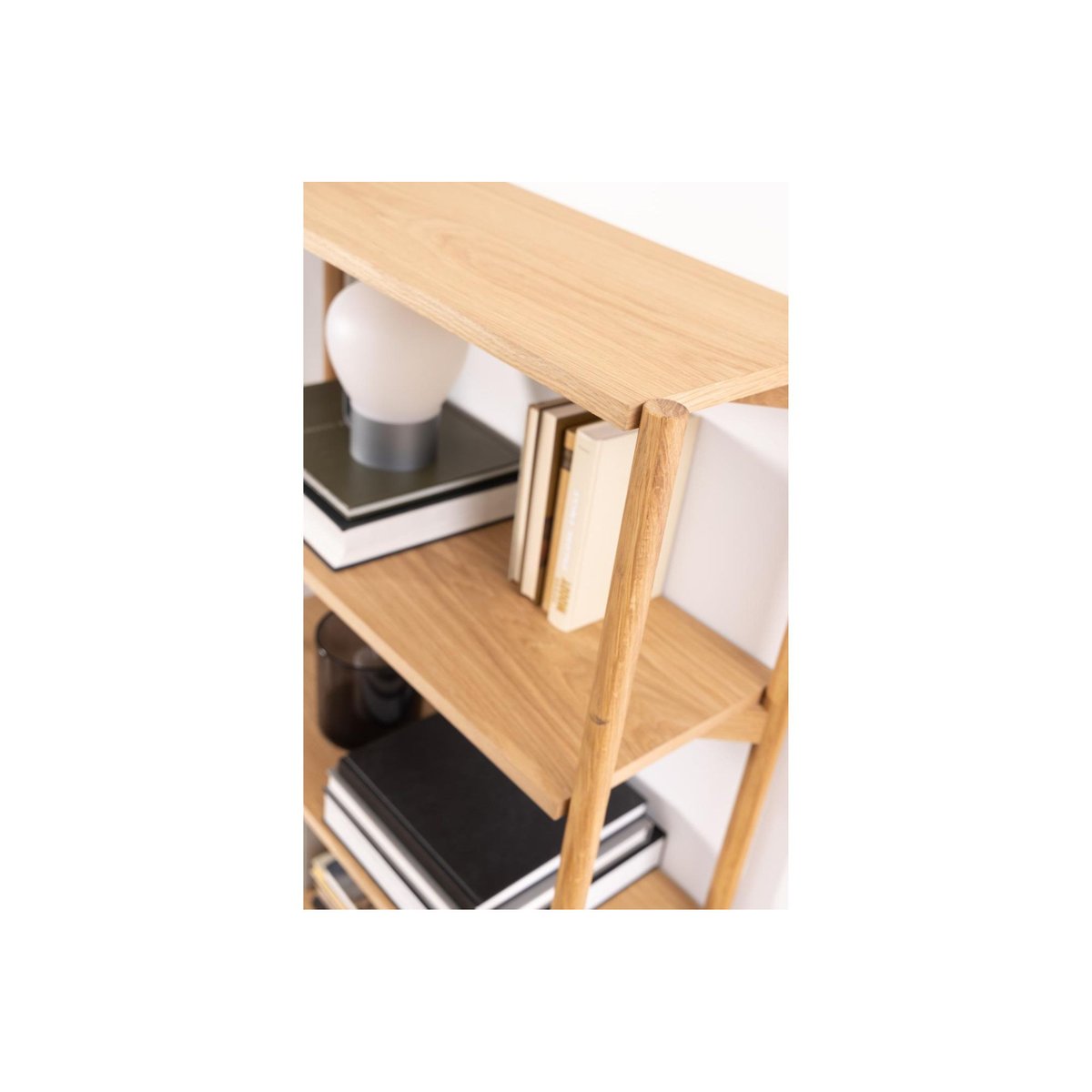 Bibliothèque scandinave en chêne clair 4 tablettes - BRENDA bois clair, HELLIN, DEPUIS 1862