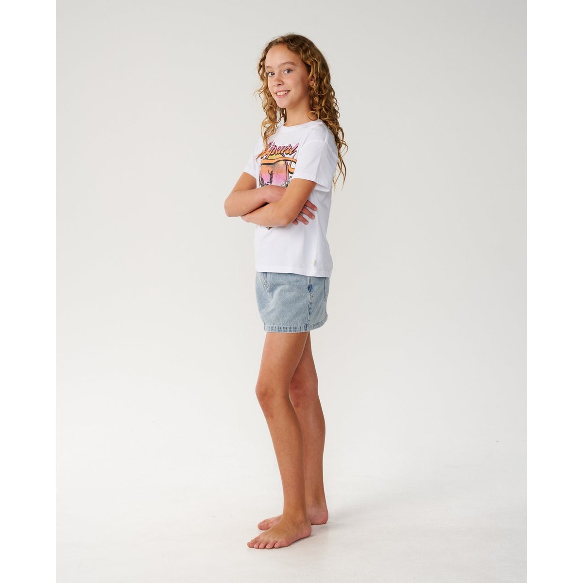 T-shirt enfant WAVE Crop white, RIP CURL