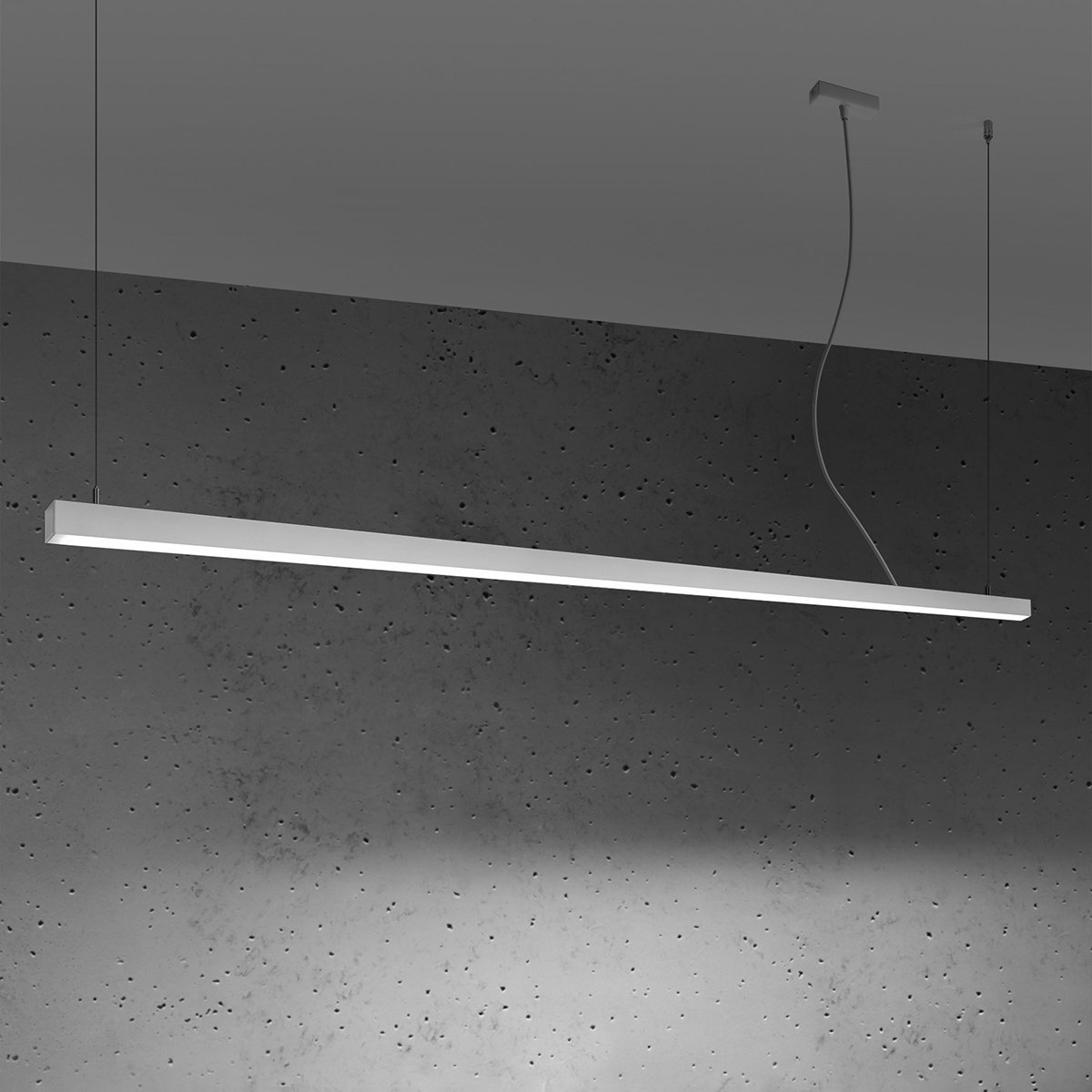 Suspension Aluminium Blanc LED 1 Pinne blanc, EDEN
