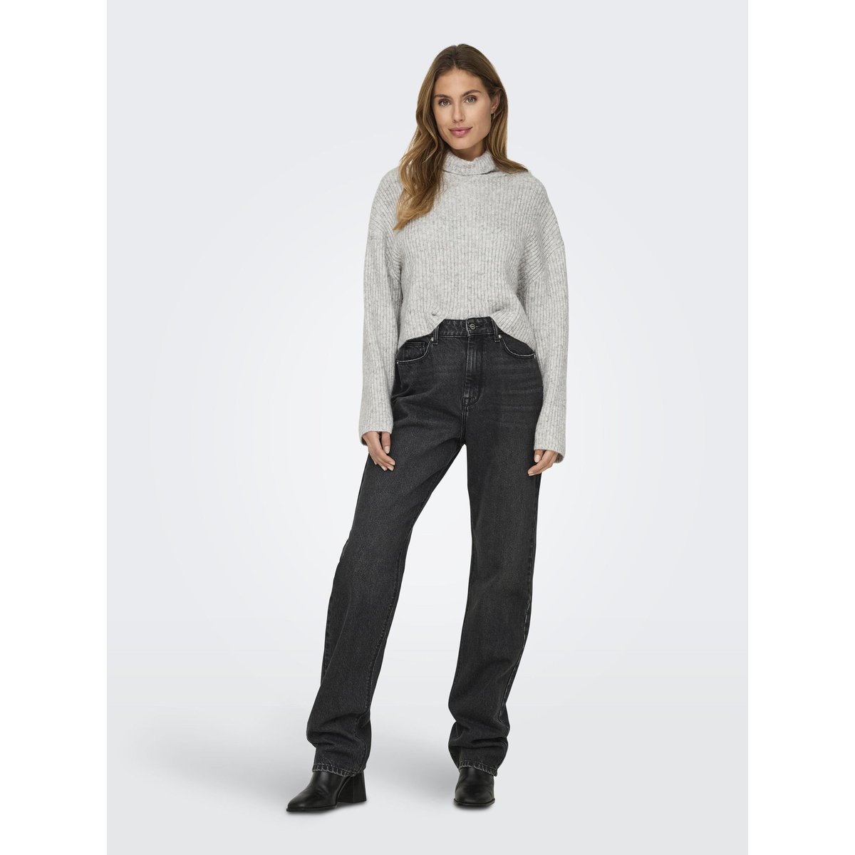Pull En Maille grise - light grey melange, ONLY