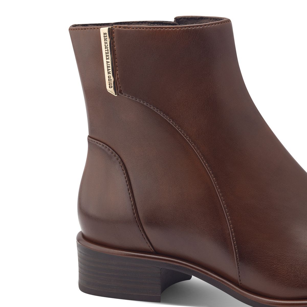 Bottine zippée marron, MARCO TOZZI