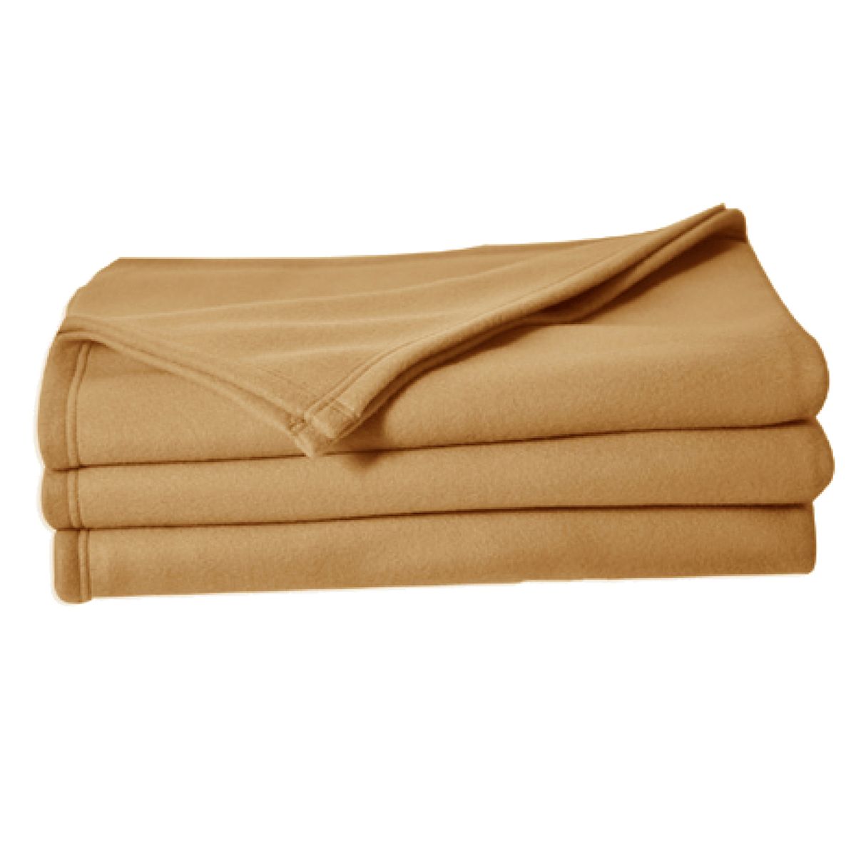 Couverture en polaire unie sable, HOME MAISON