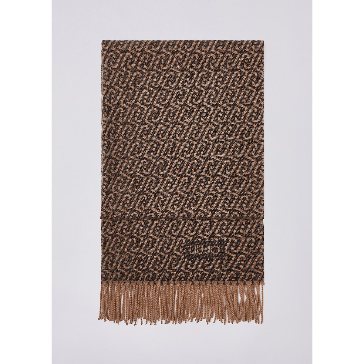 Étole avec logo monogramme noir, LIU JO