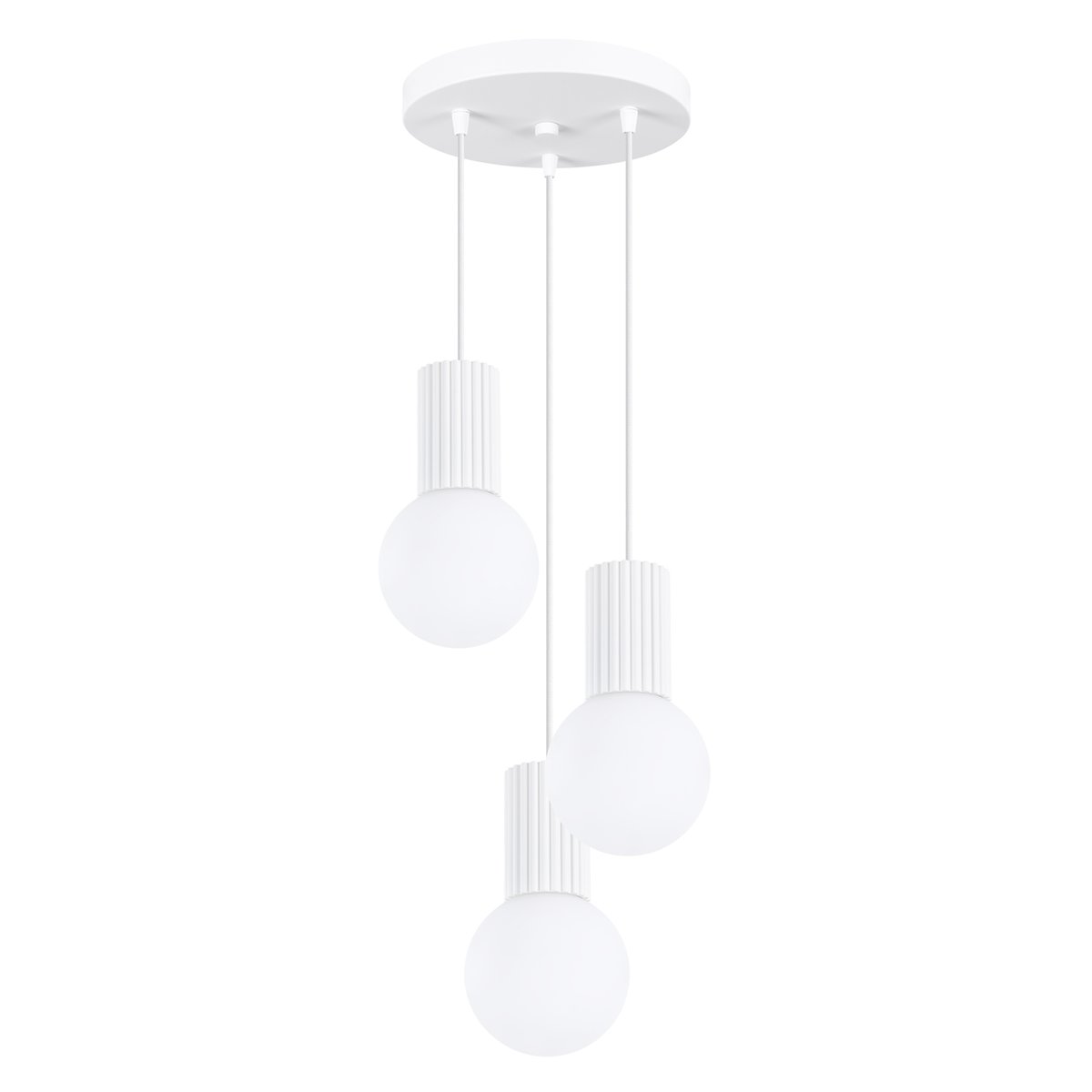Suspension Aluminium Blanc G9 3 Halo blanc, EDEN