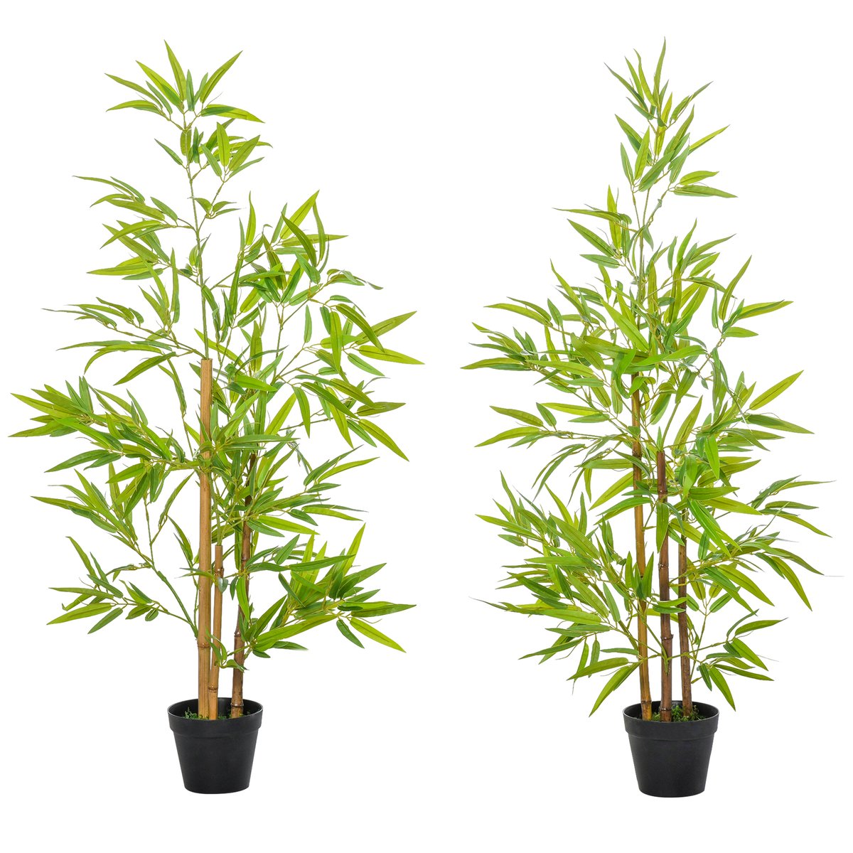 Bambou artificiel PE Vert vert, OUTSUNNY