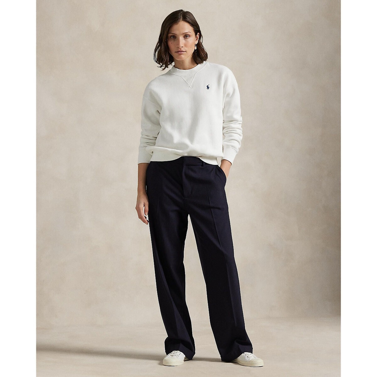 Sweat col rond manches longues blanc, POLO RALPH LAUREN