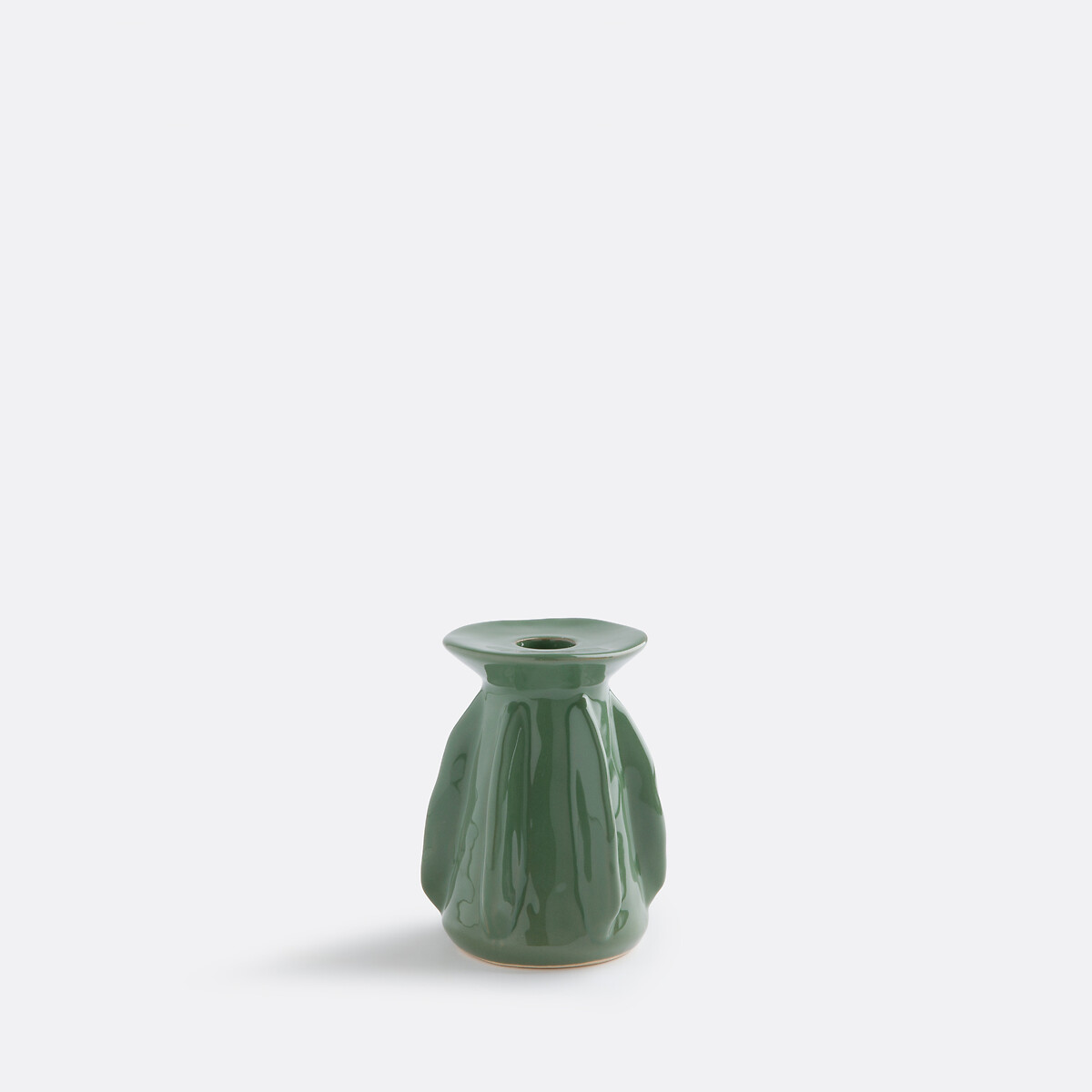 Bougeoir en céramique texturée H12 cm, Ilia kaki, LA REDOUTE INTERIEURS