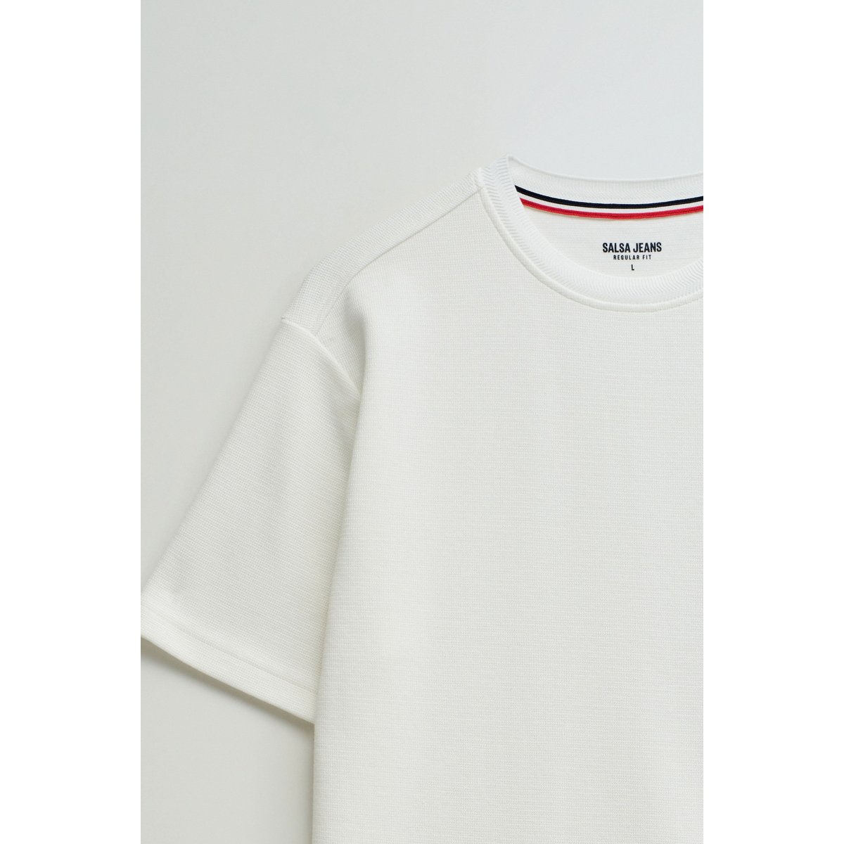 T-SHIRT TEXTURÉE blanc, SALSA JEANS