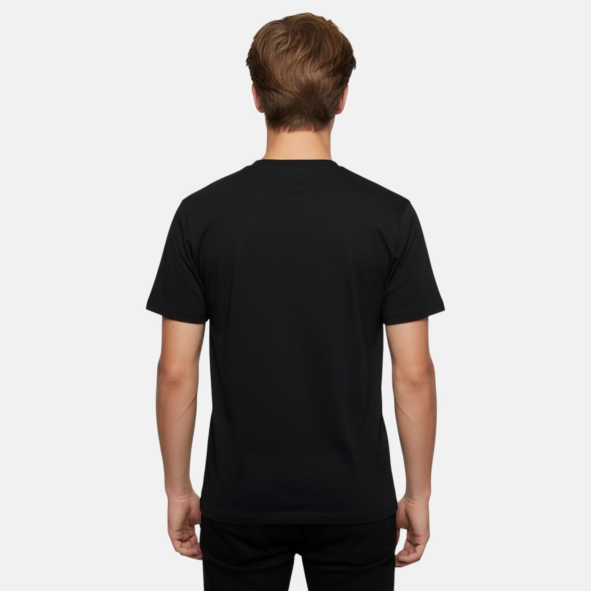T-shirt manches courtes, col rond, détails brodés ICÔNE noir, ELLESSE