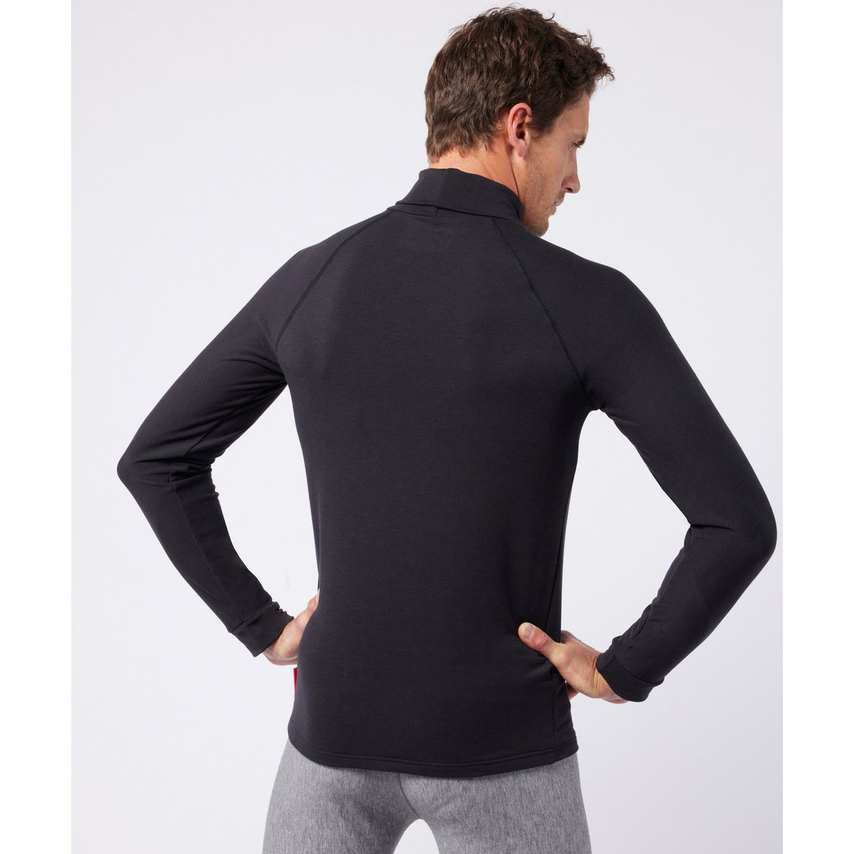 Tee-shirt col roulé Comfort Thermolactyl 4 noir, DAMART SPORT