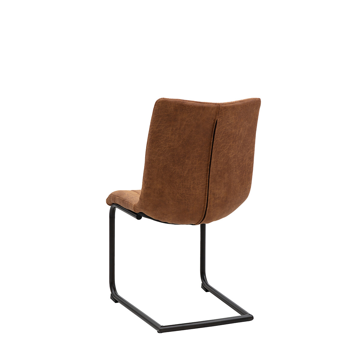 Darcy Retro Leather Cantilever Dining Chairs (Set of 2) brown              , SO'HOME