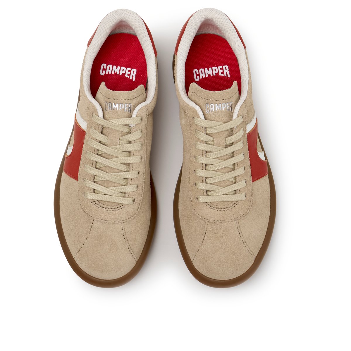 Baskets Pelotas Soller Suede Leather beige clair 036, CAMPER